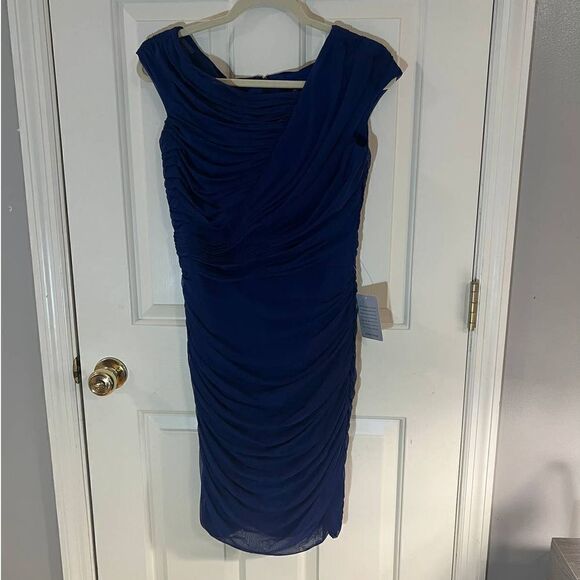 Tadashi Shoji Fern Style Royal Dress NWT Sz. M - Picture 2 of 7